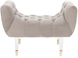 Eugenie Tufted Velvet Bench