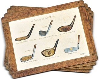 A History of Golf Set of 4 Placemats - 15.7 x 11.7 Inch