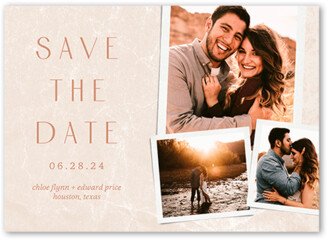 Save The Date Cards: Marble Base Save The Date, Beige, 5X7, Standard Smooth Cardstock, Square