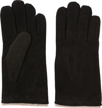 Faux-Suede Knitted-Lining Gloves