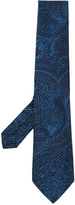 Embroidered Paisley-Pattern Tie
