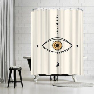 71 x 74 Shower Curtain, Universe Eye Ii by Florent Bodart