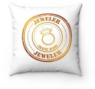 Jeweler Stamp Pillow - Throw Custom Cover Gift Idea Room Decor