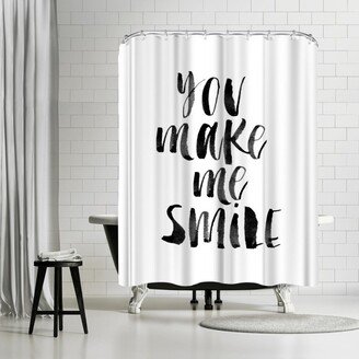 71 x 74 Shower Curtain, You Make Me Smile by Motivated Type