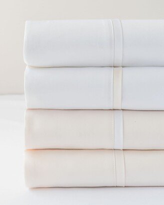 Bovi Fine Linens Estate King Sheet Set, White/Ivory