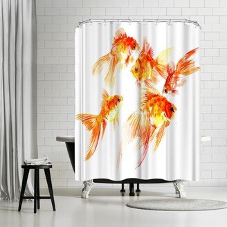 71 x 74 Shower Curtain, Goldfish5 by Suren Nersisyan