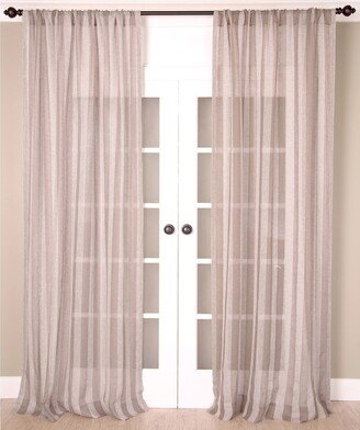 Linen Sheer Stripes - Single Curtain Panel