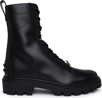 Black leather boots-AE