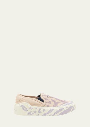 Printed Cotton Slip-On Sneakers