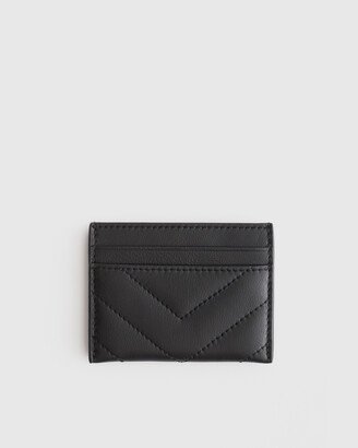 Italian Leather Quilted Small Card Case