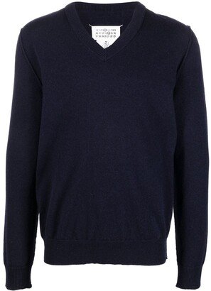 V-neck cashmere jumper-BS