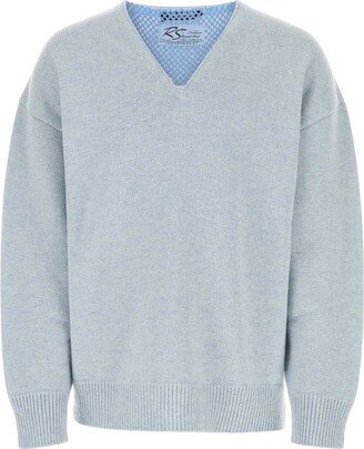 V-Neck Knitted Jumper-AS