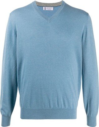 V-neck cashmere jumper-BT