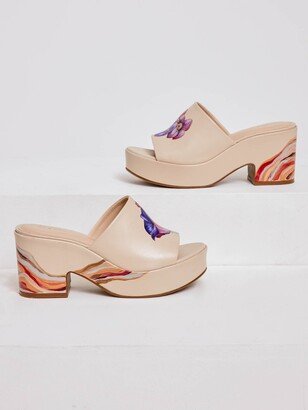 ALEPEL PLATFORM SANDAL - Floral Beige