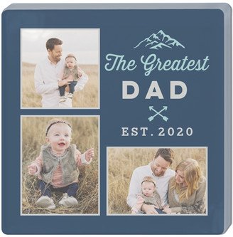 Magnets: Greatest Dad Watercolor Acrylic Magnet, 3X3, Blue