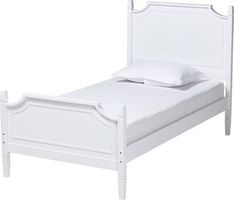 Mariana Classic and Traditional White Finished Wood Twin Size Platform Bed