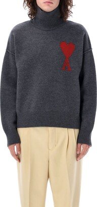 Paris de Coeur Logo Intarsia Knitted Roll-Neck Jumper