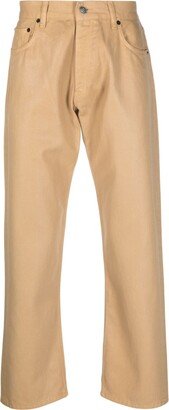 Straight-Leg Cotton Trousers-DR