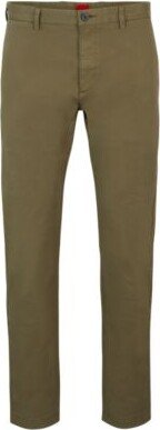 Slim-fit trousers in stretch-cotton gabardine
