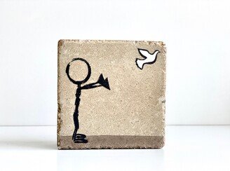 Bookend. Garden Decor. Rustic Tumbled | Concrete Stone Paver. Sympathy/ Peace/ Hope For A New Day/ Surrender