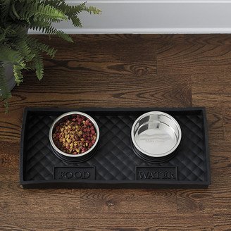 Quilted Rubber Pet Food Tray with Bowl Large