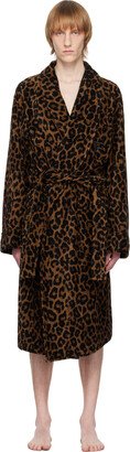 Brown & Black Leopard Robe