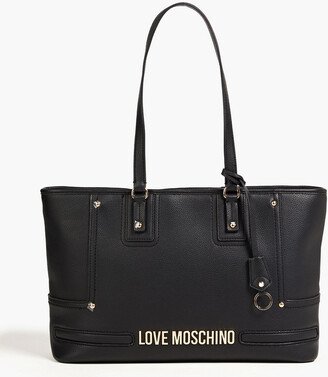 Faux pebbled-leather tote