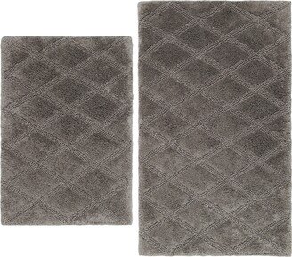 Closeout! Tufted Diamond Reversible 2-Pc. Bath Rug Set