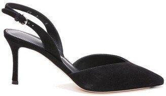 Slingback Pointed-Toe Pumps-AB