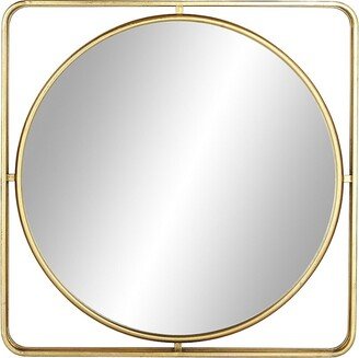 Primrose Valley Goldtone Framed Round Wall Mirror