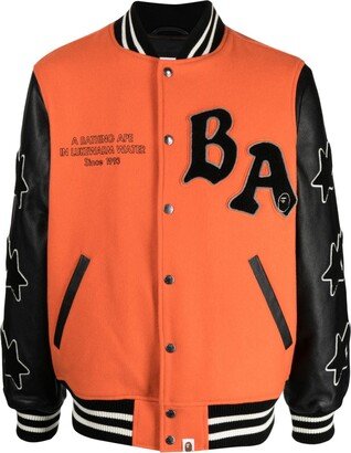 Logo-Patch Wool Varsity Jacket