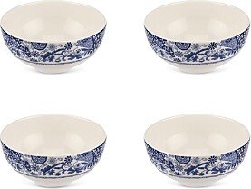 Blue Italian Brocato 6.5 Bowl, Set of 4