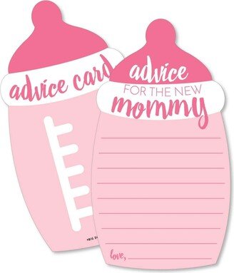 Big Dot Of Happiness Baby Girl Bottle Baby Shower Advice Cards - Set of 20