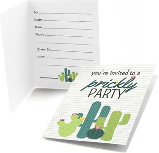 Big Dot of Happiness Prickly Cactus Party - Fill In Fiesta Party Invitations (8 count)