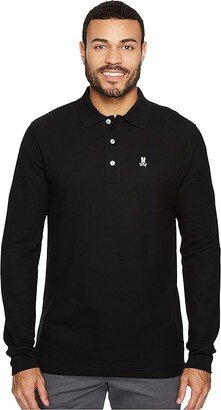 Long Sleeve Classic Polo (Black) Men's Long Sleeve Pullover