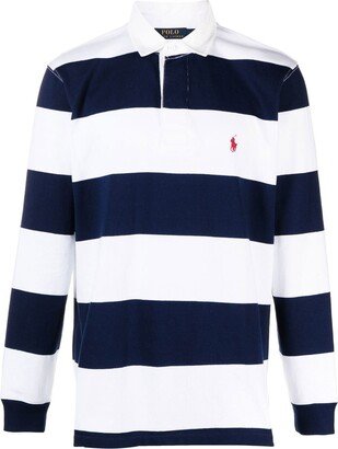 Polo Pony stripe-print polo top