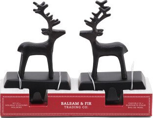 Set Of 2 Reindeer Stocking Holders