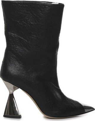 Alchimia Pointed-Toe Heeled Ankle Boots