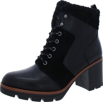 Womens Leather Ankle Combat & Lace-up Boots