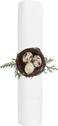 Gallerie II Spring Bird Nest With Speckled Eggs Napkin Ring