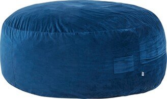 Sealy Kade Velour Medium Memory Foam Navy Bean Bag