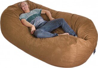 8-foot Oval Microfiber and Memory Foam Bean Bag