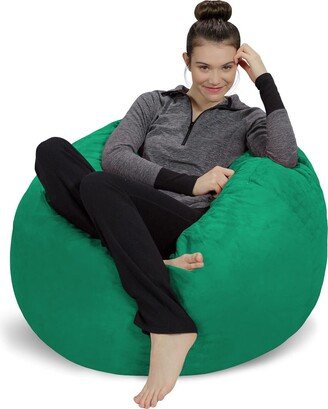 Sofa Sack Bean Bag Chair: 3' Memory Foam Furniture Bean Bag - Medium Sofa with Soft Micro Fiber Cover - Turquoise