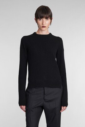 Round Neck Knitwear In Black Cashmere
