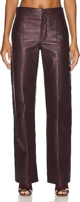 Leather Pant in Wine