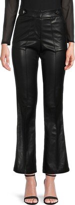 High Rise Faux Leather Pants