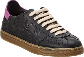 Valentino By Mario Valentino Giuditta Monogram Leather Sneaker