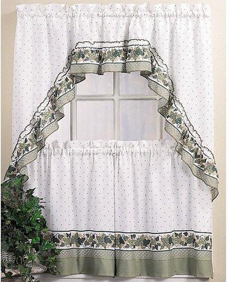 Cottage Ivy 24 inch Curtain Tier/ Swag Set