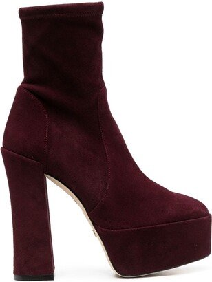 Suede Platform 150mm Boots