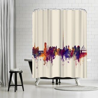 71 x 74 Shower Curtain, Dublin Ireland Skyline New 2 by Michael Tompsett - Art Pause